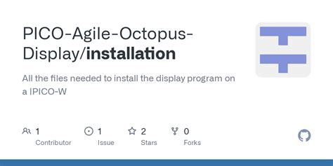 GitHub PICO Agile Octopus Display Installation All The Files Needed