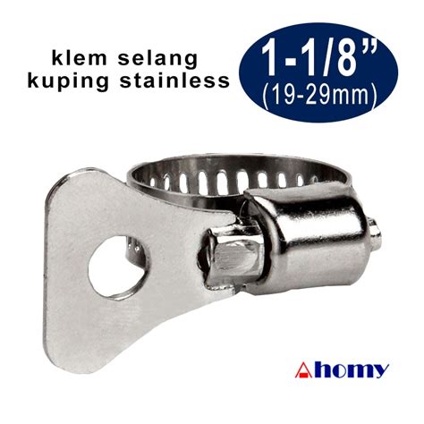 Jual Klem Selang Kuping Stainless 1 1 8 19mm 29mm Hose Clamp Stainless