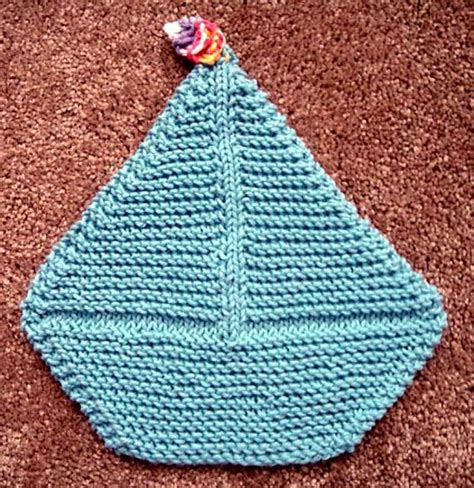 Sail Boat Dish Cloth By Frugal Knitting Haus Dishcloth Knitting