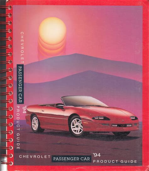 1994 Chevrolet Car Color And Upholstery Dealer Albumdata Book Original