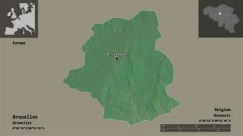 Bruxelles Location Belgium Relief Map Stock Video Pond5