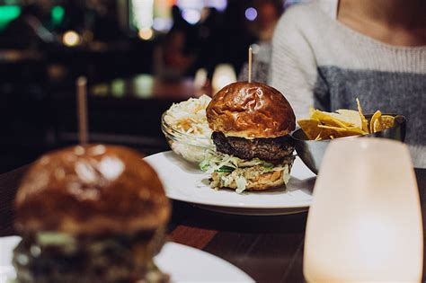 Royalty Free Photo Beef Burger In A Restaurant Pickpik