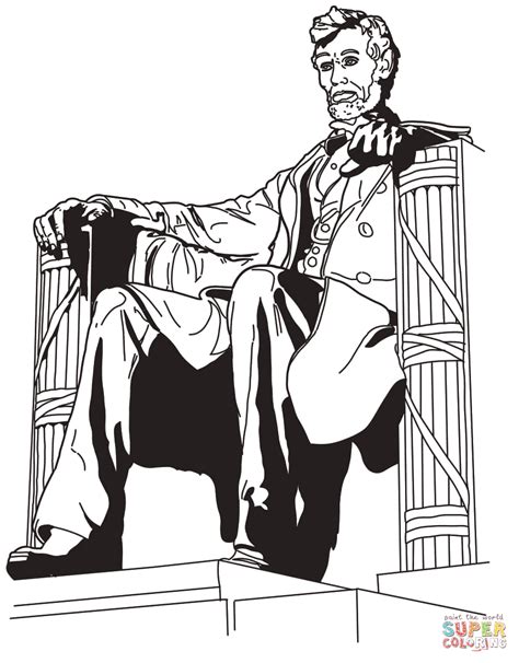Lincoln Memorial Coloring Page Free Printable Coloring Pages