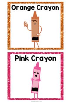 The Day the Crayons Quit Character Traits and Feelings Game by