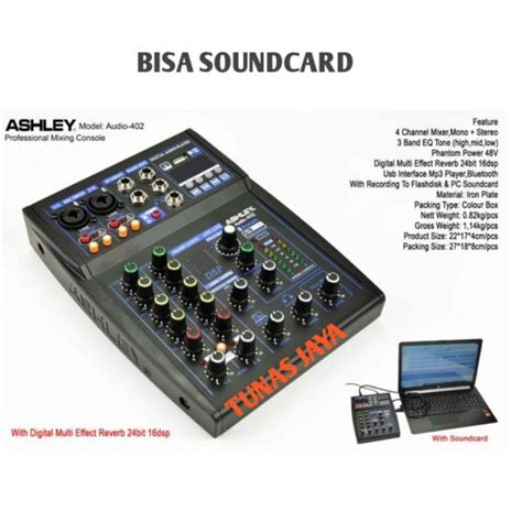 Jual MIXER ASHLEY AUDIO 402 MIXER ASHLEY AUDIO402 MIXER DENGAN