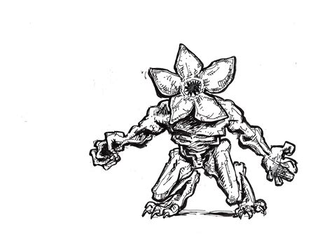 Stranger Things Demogorgon Drawing Easy