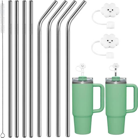 Auauy 4 Pcs Stainless Steel Replacement Straws For Stanley 40oz Cup