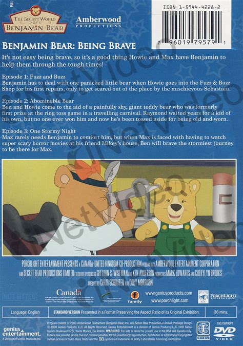 The Secret World of Benjamin Bear - Being Brave on DVD Movie
