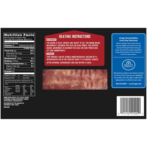 Ready Cooked Bacon Nutrition Facts Blog Dandk