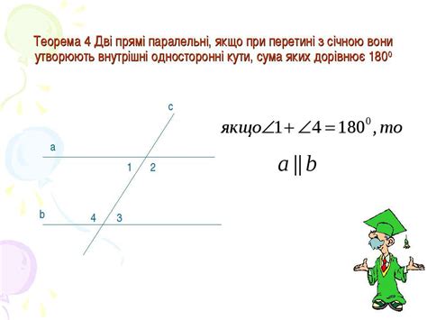 кути, утворені при перетині двох прямих січною. Ознаки паралельності ...