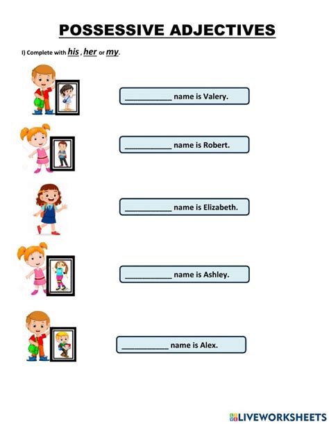 Worksheets Possessive Adjectives Possessives Daily Routines Second