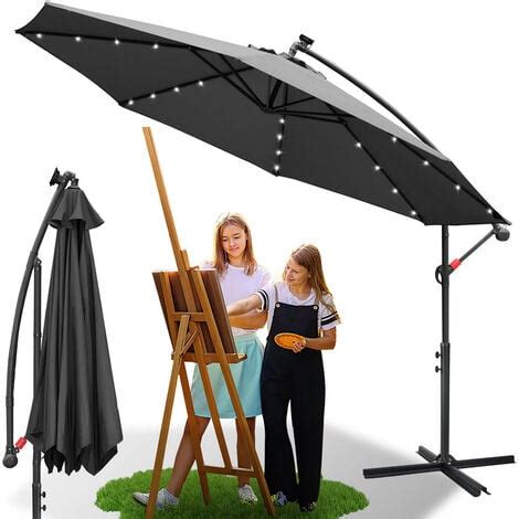 Tolletour Parasol Avec Led X Cm Upf Rotation