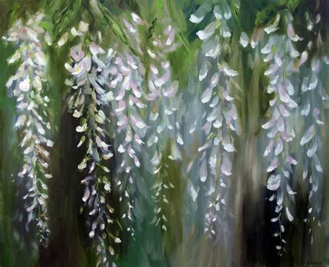 Wisteria Oil Painting Shadow Dance 24 X 20 — Katie Jobling