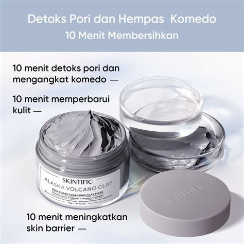 Jual Skintific Alaska Volcano Clay Mask Deep Pores Cleansing Anti