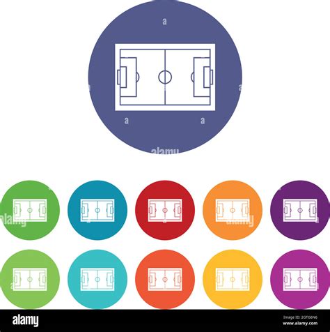 Soccer Field Set Icons Stock Vector Image And Art Alamy