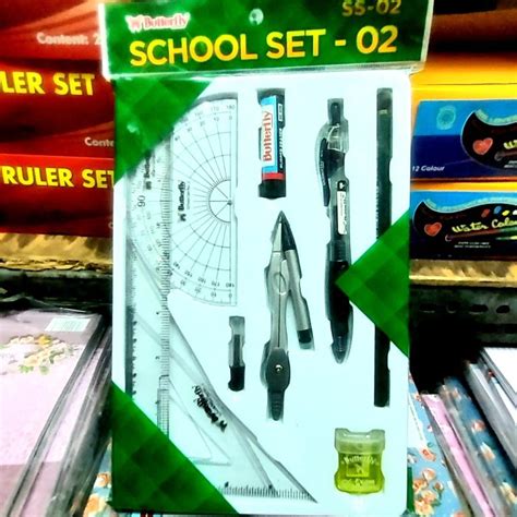 Jual Paket Alat Tulis Sekolah 10 In 1 Penggaris Jangka Busur Pensil