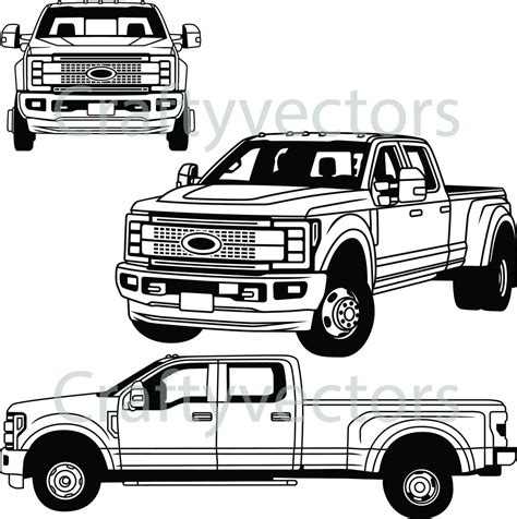 Ford F350 2017 Truck Vector Etsy