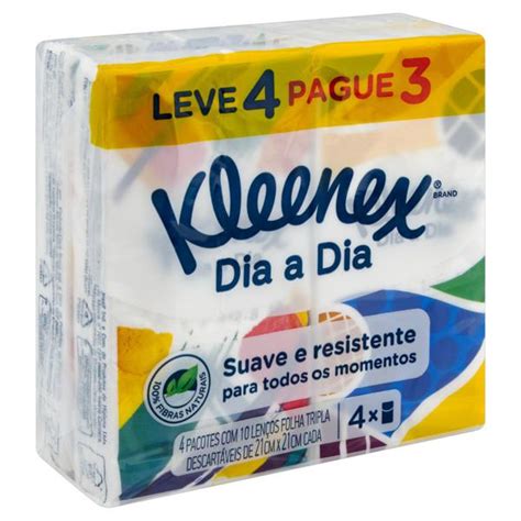 Pack Len O De Papel Folha Tripla Kleenex Cm X Cm Pacote Leve