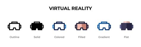 íconos De Realidad Virtual En Varios Estilos Y Diseños Vector PNG