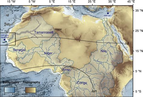 Hydrological Context Of Africa Map Of The Main Rivers Of The