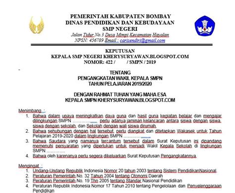 Contoh Sk Kelulusan Sd 2021 Contoh Sk Kelulusan Sd 2020 Fahliwa