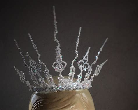 Snow Queen Crown Ice Queen Crown Winter Wedding Larp Snow Etsy Ice Queen Costume Ice Queen