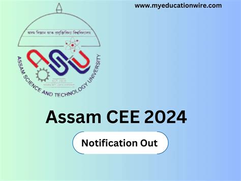 Assam Cee 2024 Notification Out Exam Date Eligibility