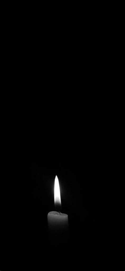 Download 1080x2340 4k Black And White Candle Wallpaper