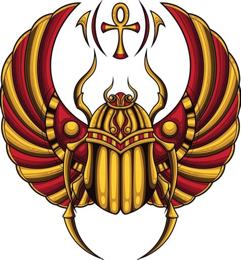 Vector Illustration Of Beetle Scarab Egypt 40194781 Vector Art At Vecteezy