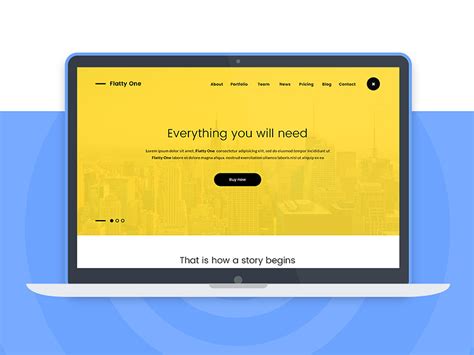 flattyone single page portfolio template by Sajidur Rahman on Dribbble