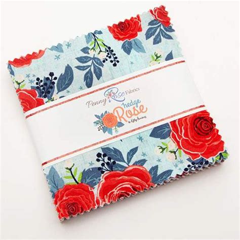 Hedge Rose Charm Pack Inch Precut Fabric Squares Penny Rose