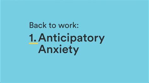 Life After Lockdown 1 Anticipatory Anxiety Youtube