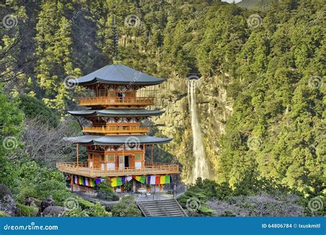 Seigantoji Pagoda And Nachi Falls In Wakayama Japan Stock Photo