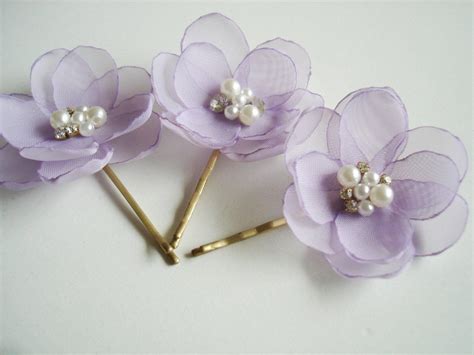 Sale Lilac Bridal Hair Clips Purple Flower Pins Lavender Bridal Hair