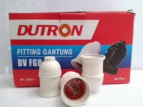 Dutron Fitting Gantung E Fitting Lampu Gantung Sni Dv Fgb Putih