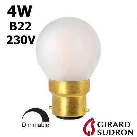 Ampoule sphérique LED 4W B22 230V GIRARD SUDRON 28658 28659