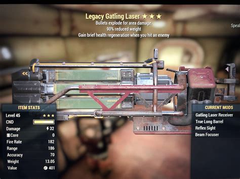 [pc] H Ve90 “legacy” Gatling Laser Vampire’s Explosive 90 Reduced Weight W B2590 Auto