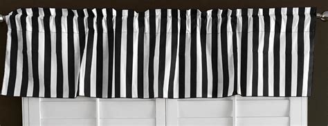 Cotton Window Valance Stripe Print 58 Inch Wide 1 Inch Stripe Black