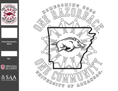 Arkansas Razorbacks Coloring Pages Printable Coloring Pages
