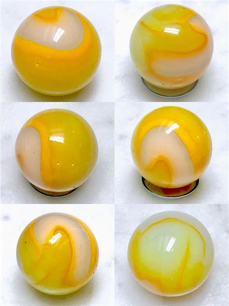 Yellow Glass Marbles Marble Art Paperweights