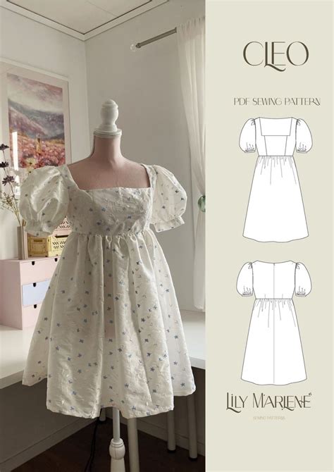 Pdf Sewing Pattern By Lilymarlenepatterns On Etsy Dress Sewing