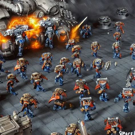 Space Marines From Warhammer K Fighting In A Stable Diffusion Openart