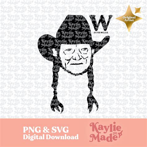 Willie Nelson Svg Willie Nelson Png Willie Nelson Digital Etsy Etsy