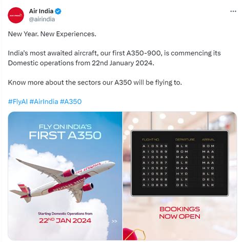 Air Indias A350 Bookings Open Check Flight Schedule Routes And