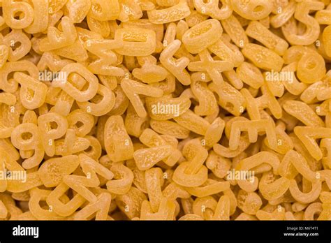 Frame Full Of Alphabet Noodles Or Alphabet Pasta Stock Photo Alamy