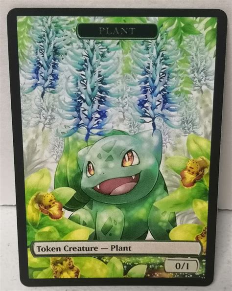 Mtg 01 Plant Double Sided Token Alternative Art Edh Etsy