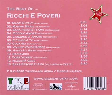 Ricchi E Poveri The Best Of Ricchi E Poveri Re Recordings Cd