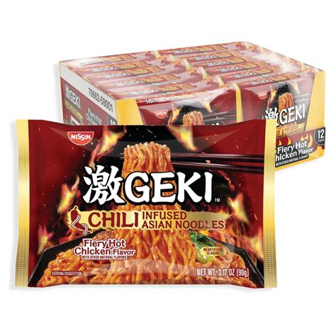 Amazon Nissin Geki Fiery Hot Chicken Noodles Ounce Pack Of