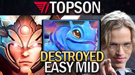 Invoker Dota 2 7 32 Gameplay T1 Topson Destroyes Mid Puck With Quas Wex