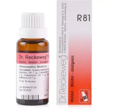 Dr Reckeweg R81 Maldol 22ml For Headaches Neuralgic Pains